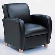 500  Symphony Collection Leather Club Chair (Black)